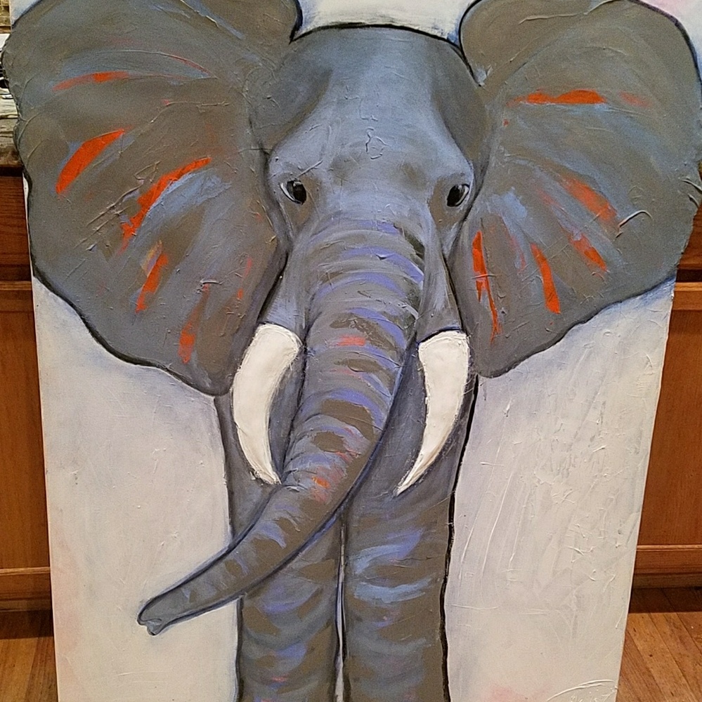 SOLD.   Elephant  Original artwork